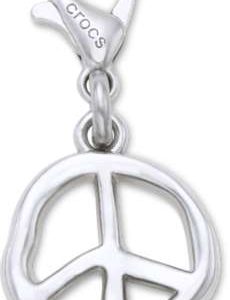 Silver Melted Peace Charm