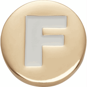 Crocs Gold Letter F