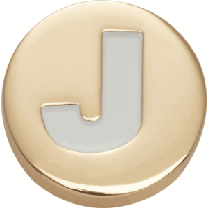Crocs Gold Letter J