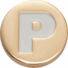 Crocs Gold Letter P