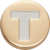 Crocs Gold Letter T