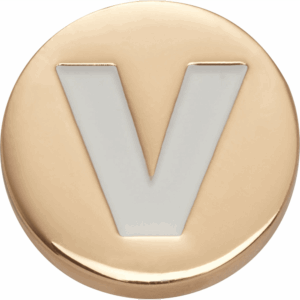 Crocs Gold Letter V