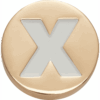 Crocs Gold Letter X