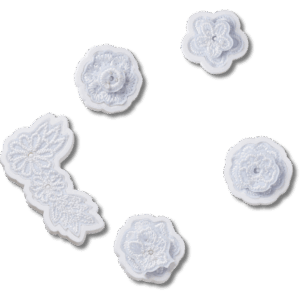 Crocs White Elegant Floral 5 Pack
