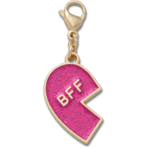 Crocs Pink Glitter BFF Charm Left