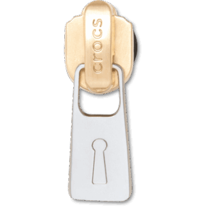 Crocs Gold and Silver Zipper