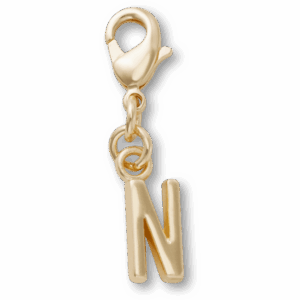 Crocs Gold Letter N Charm