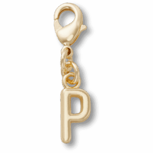 Crocs Gold Letter P Charm