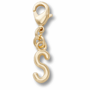Crocs Gold Letter S Charm