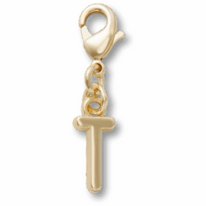 Crocs Gold Letter T Charm