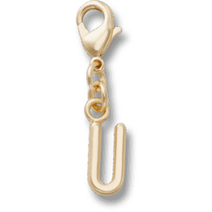 Crocs Gold Letter U Charm