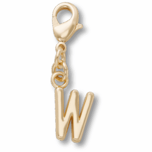 Crocs Gold Letter W Charm