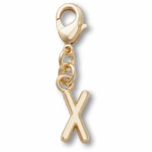 Crocs Gold Letter X Charm