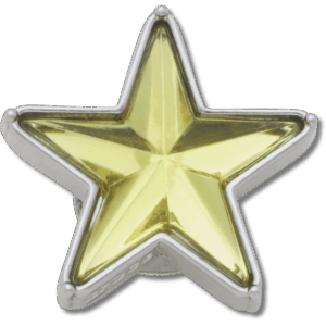 Crocs Silver and Green SMT Gem Star