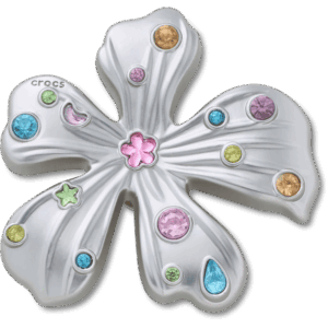 Crocs Silver Meta Gem Flower