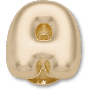 Crocs Gold Bubble Letter A
