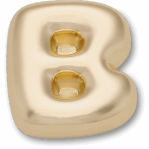 Crocs Gold Bubble Letter B