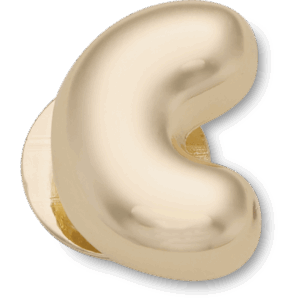 Crocs Gold Bubble Letter C