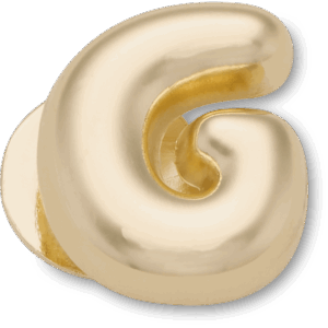 Crocs Gold Bubble Letter G