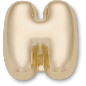 Crocs Gold Bubble Letter H