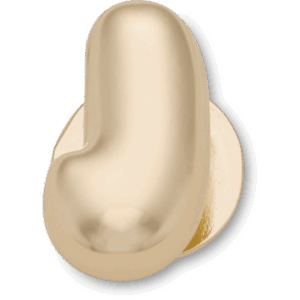 Crocs Gold Bubble Letter J