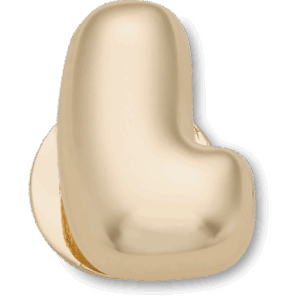 Crocs Gold Bubble Letter L