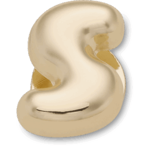 Crocs Gold Bubble Letter S