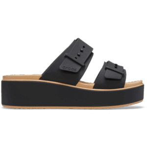 Crocs Brooklyn Buckle Low Wedge Matte Wrap Sandal