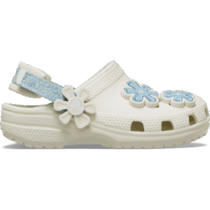 Crocs Toddler Classic Denim Flower Adjustable Backstrap Clog