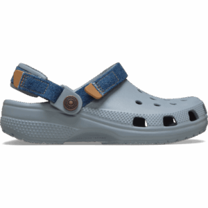 Crocs Kids' Classic Denim Adjustable Backstrap Clog